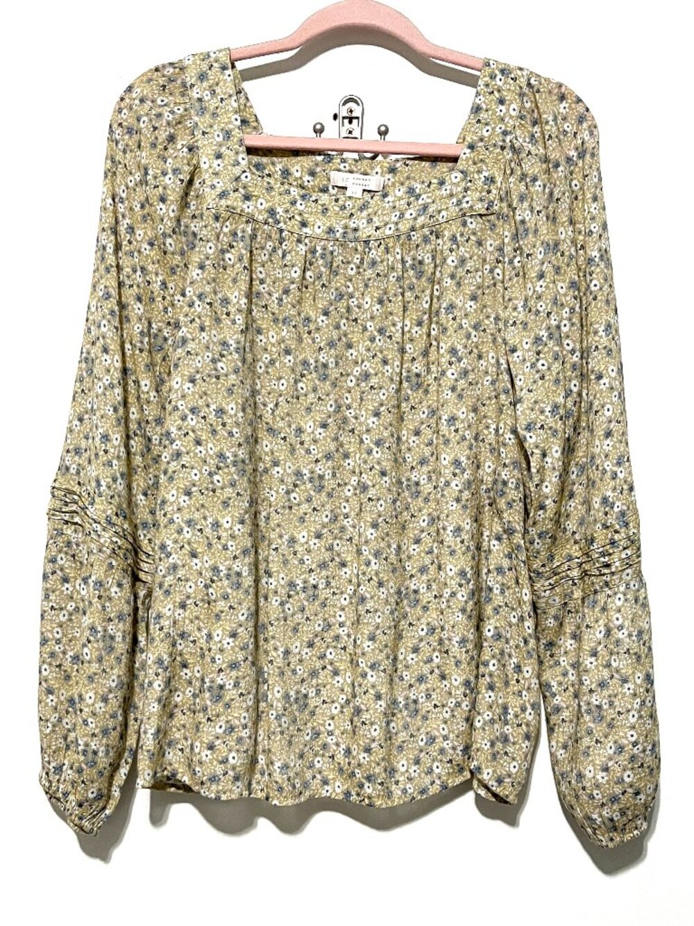 LC Lauren Conrad Milkmaid Peasant Blouse XL Cottagecore Prairie Boho Pastoral